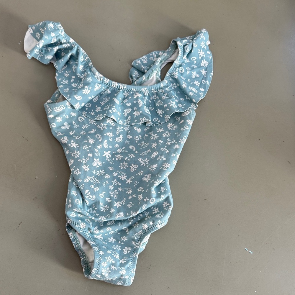 Zara Blue Floral Swimsuit